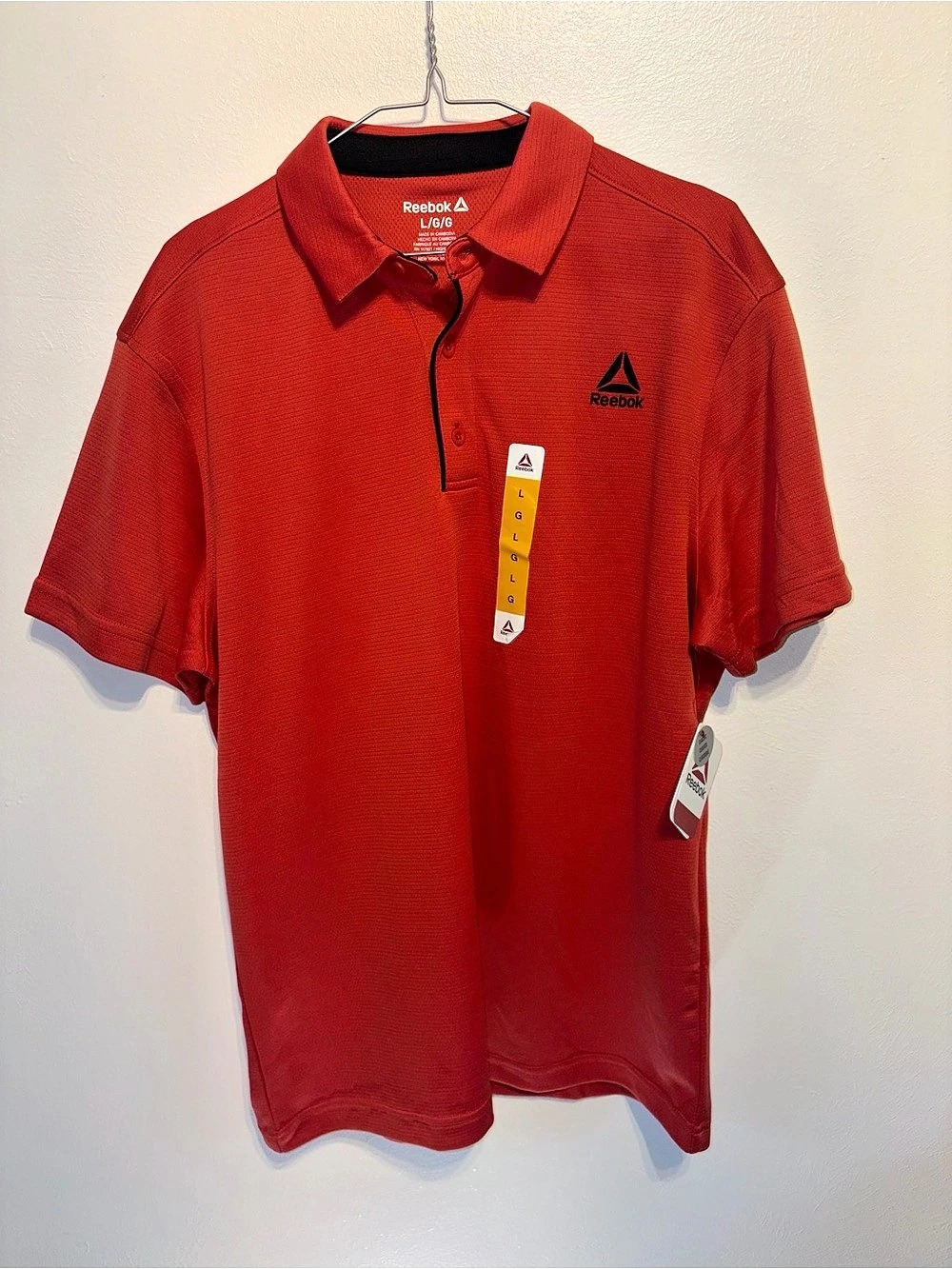 Reebok Men's Polo Red Size Large NWT